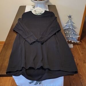 Athleta Coaster Luxe Sweatshirt Dress - Black - XL